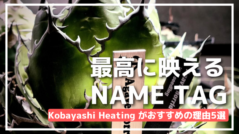 【アガベのネームタグ】Kobayashi Heating Inc.がおすすめの理由5選！どの種類も人気！